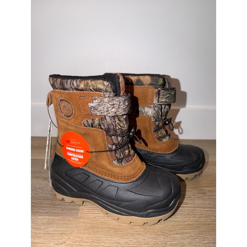 Mossy oak boys snow boots Ozark trail size 13